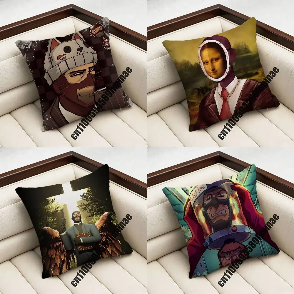 

TF2 Team Fortress 2 Spy Throw Pillow Case Sham 45x45cm 40x40cm Square Car Pillowcase Pad Cushion Cover