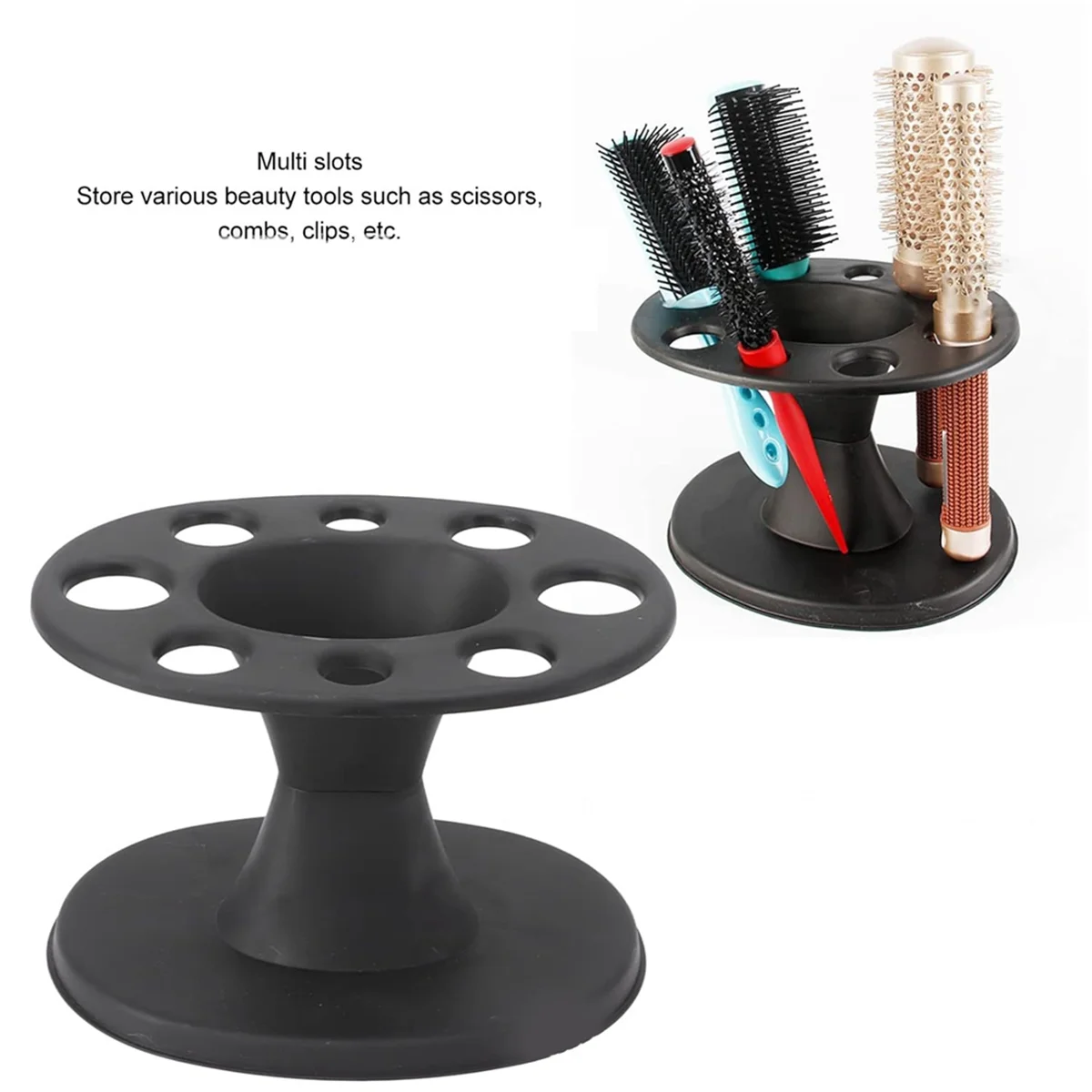 Hair Brush Holder Round Hair Brush Comb Holder Display Rack Hair Styling Brush Stand Hairdressing Tool Shelf Accessories