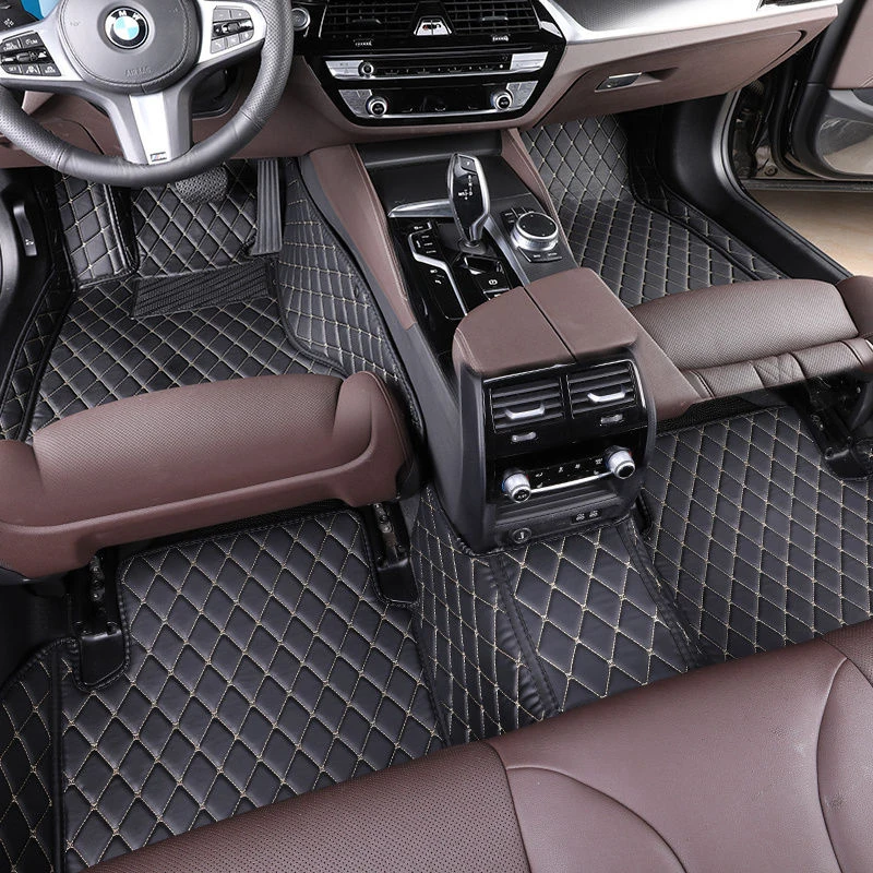 For Peugeot 5008 7 Seats Right Hand Driver Custom Car Floor Mats Fit 2017 2018 2019 2020 2021 2022 2023 2024 Auto Foot Carpet