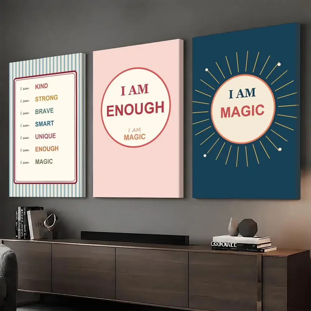 I Am Magic Empowering Style Framed Wall Painting HD Canvas Print Poster Wall Art | Optional Frame | Modern Hallway Decor