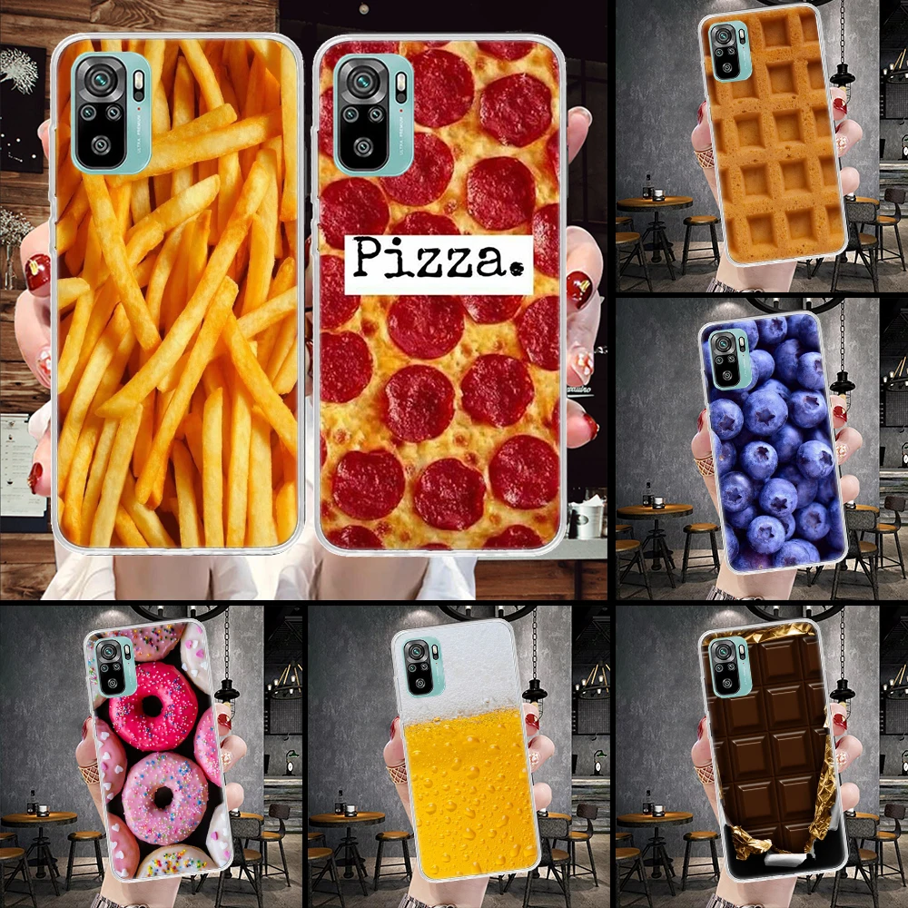 Food Dessert Chocolate Beer Cheese Soft Phone Case For Xiaomi Redmi 9A 9C 9T 10A 10C 10 9 Prime 10X 8A 8 7A 7 6A 6 Pro K40 K20 K