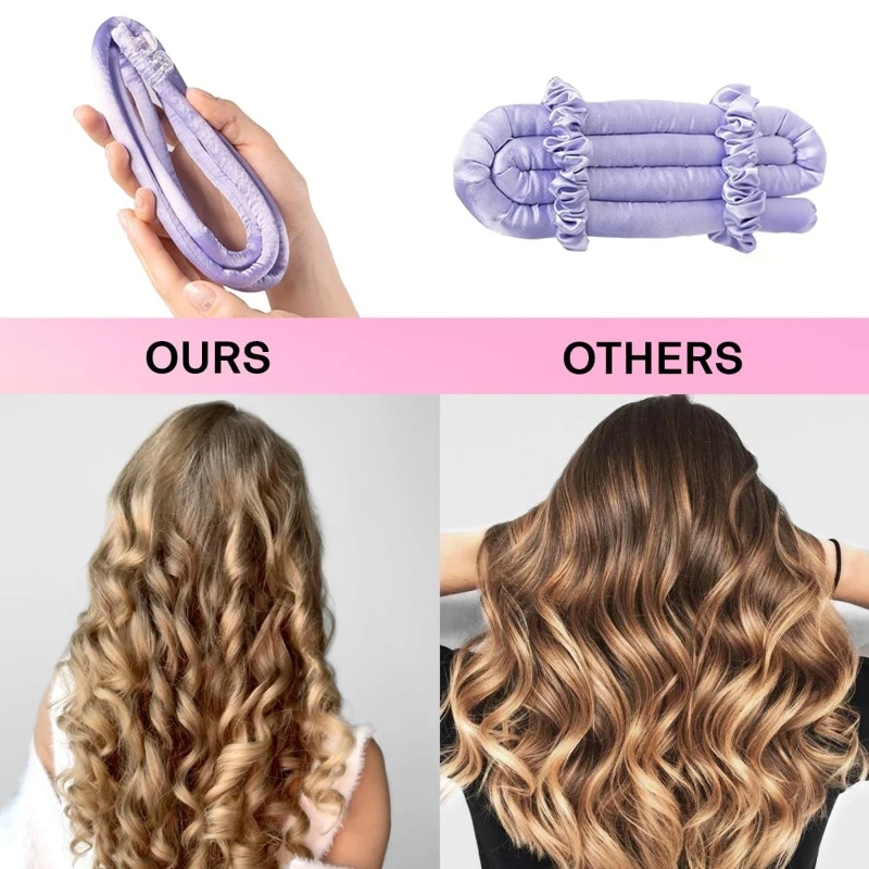 

New Heatless Curling Rod Headband No Heat Rollers Sleeping Overnight Soft Flexi Rod Lazy Hair Curlers Hair Styling Make Up Tool