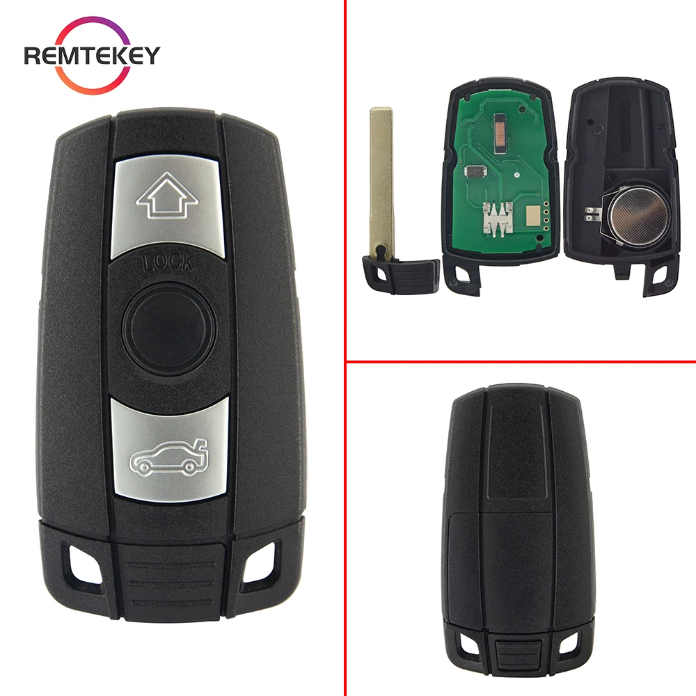 

Remtekey Keyless Go Smart Key 3 Button 434Mhz FCC KR55WK49127 PCF7953/ID46 Chip For BMW 1/3/5/7 Series X5 X6 Z4 CAS3 Systems