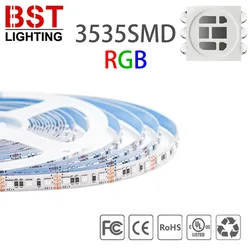 Podświetl 3535SMD listwy RGB LED 8mm PCB światła 120Leds/m kolor zmienny elastyczny taśma Led IP30 dekoracja domu DC12V/24V