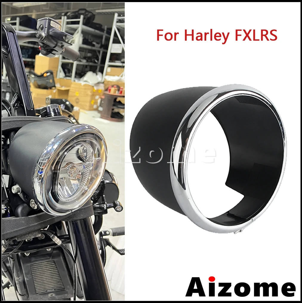 For Harley Softail Low Rider S 114 117 FXLRS 2020-2024 Motorcycle Round Headlamp Housing Cover Mount Headlights Trim Ring Kit