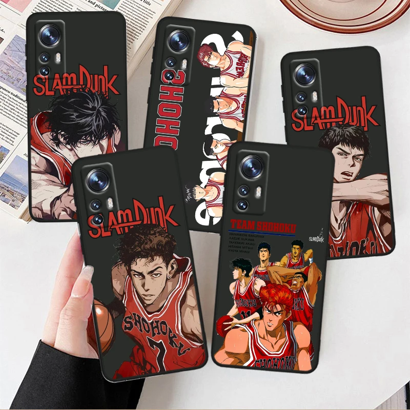 S-lam D-unks Animation For Xiaomi Mi Note 10T 10S 10 9T 9 SE 8 CC9E A3 5G Lite Pro Soft Silicone Black Phone Case