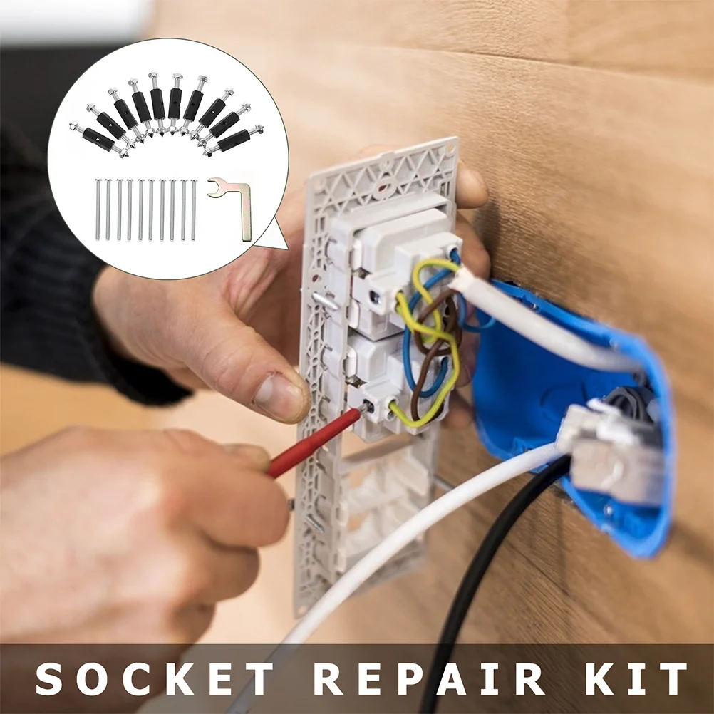 2 مجموعات دائم كاسيت إصلاح جهاز الدقة كاسيت مسامير جدار لوحة صندوق وصلات دعم قضيب صندوق كهربائي إصلاح رافعة