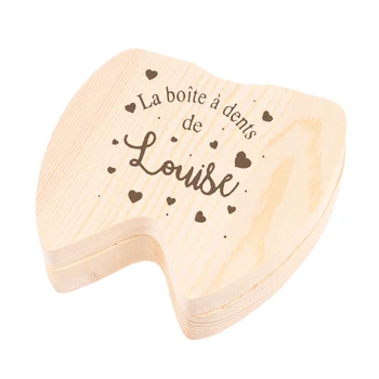 Caixa De Dente De Madeira Personalizada, Presente Da Criança, Caixa De Dente De Leite, Madeira Espanhola, Caixas De Bebê