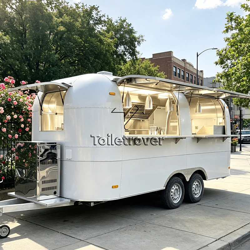 Commercial Towable Food Trailer Burger Fast Food Truck Pizza Hot Dog Vintage Food Trailers with DOT Certified