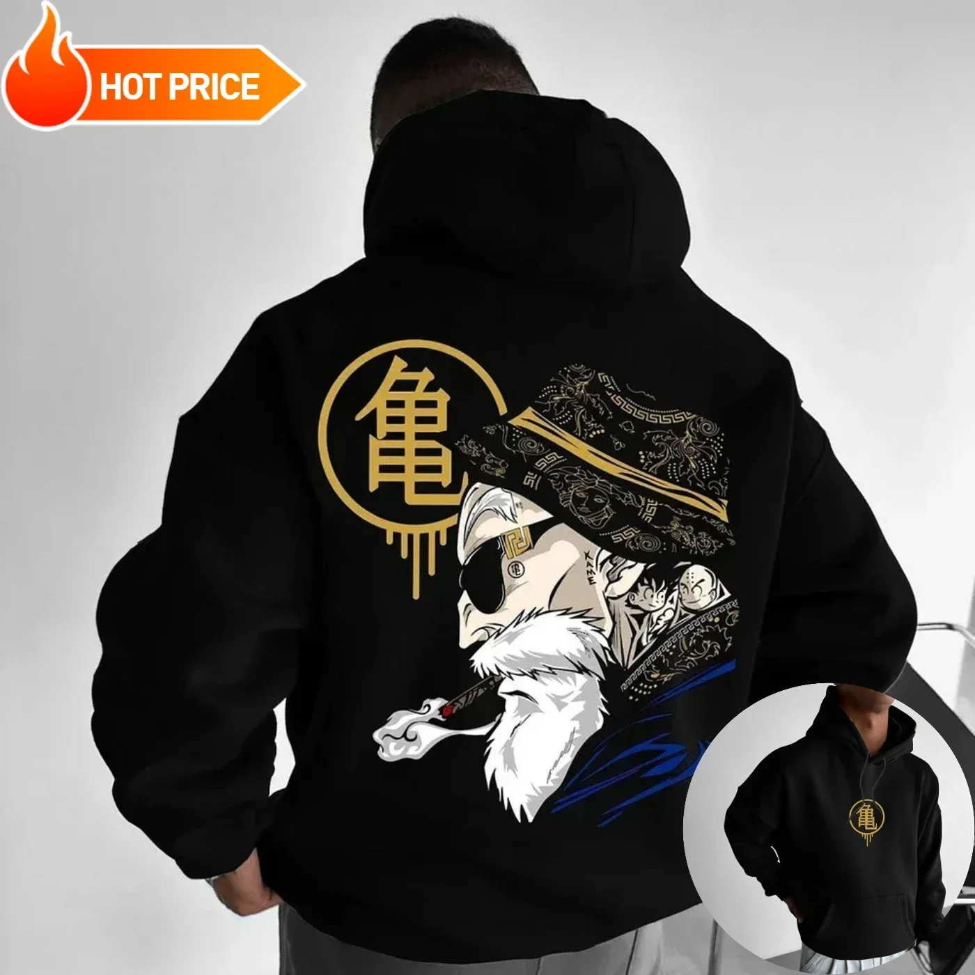 Master Roshi Dragon Ball Saiyan Harajuku Winter Mannen Hoodie Streetwear Vintage Vrouwen Oversized Sweatshirt Met Capuchon Lange Mouwen Top