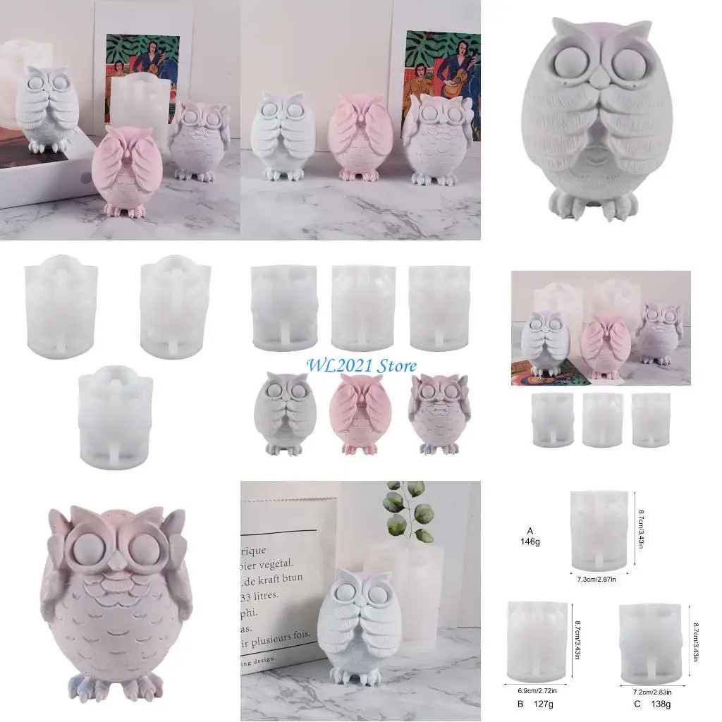 

G5GC Squinting Owls Moulds Non-Stick Scented Mould DIY Soaps