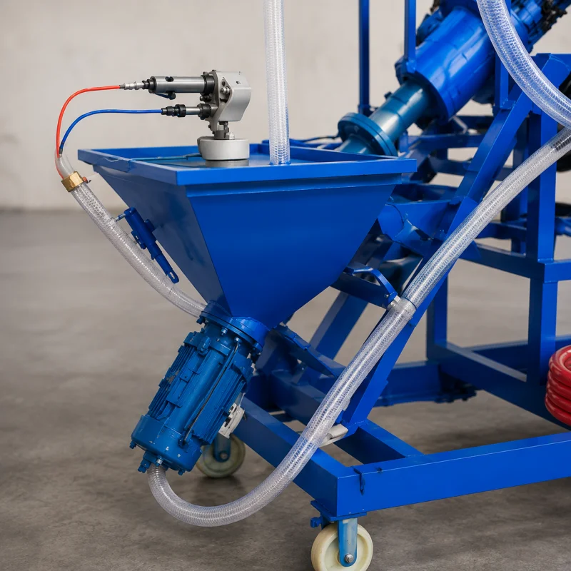 Portable GRC Spraying Machine Fiber Cement Concrete Mortar Pump for Wall Plastering Construction Project