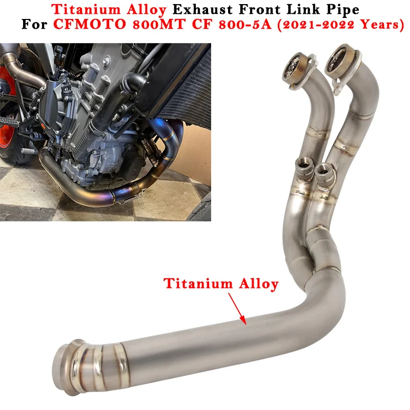 Slip On For CFMOTO 800MT 800-5A 2021 2022 Motorcycle Exhaust Escape Modidified Original Muffler Titanium Alloy Front Link Pipe