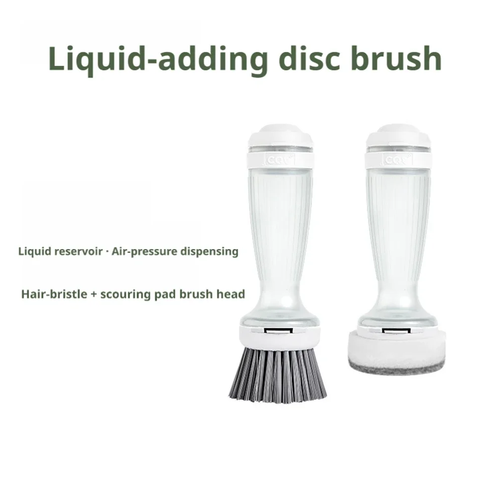 Long Handle Kitchen Dish Brush With Plastic Pot Cleaning Scrubber Sponge Scouring Washing Brush Kitchen Gadget