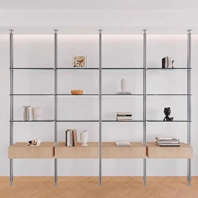 

Промышленный стелаж для хранения стеклянных дисплеев из ветрового алюминиевого профиля