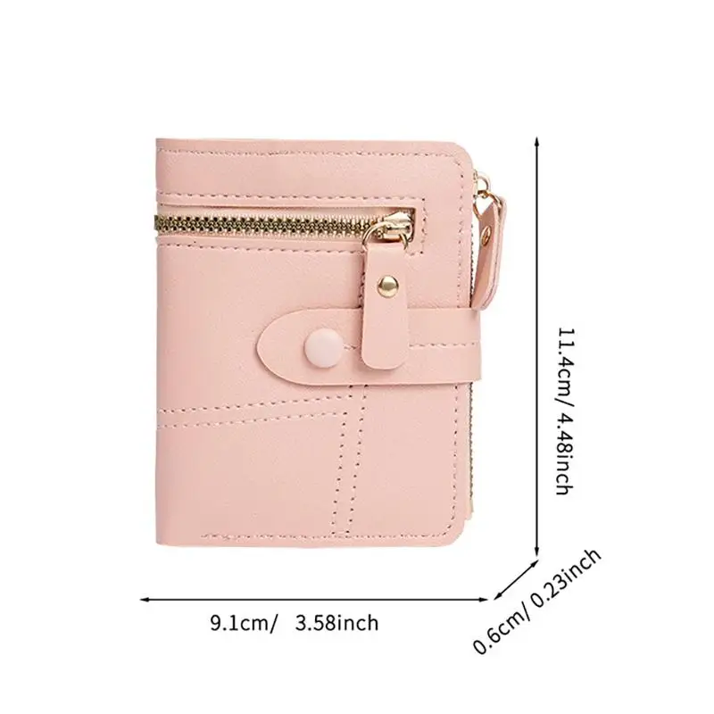 Schlanke Damen-Geldbörse aus PU-Leder mit Reißverschluss-Münzfach und mehreren Kartenfächern, perfekt für den täglichen Gebrauch, Outdoor-Einkäufe und Reisen. – Detail 8