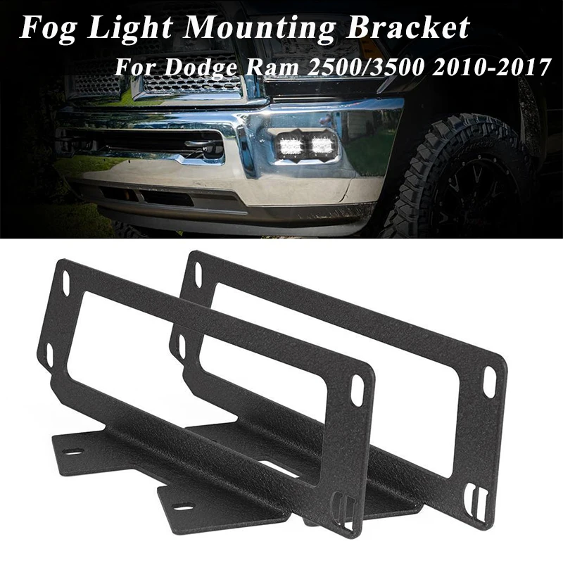 Upgrade Front Bumper LED Fog Light Mounting Bracket Kit FitFor Dodge Ram 2500/3500 2010 2011 2012 2013 2014 2015 2016 2017