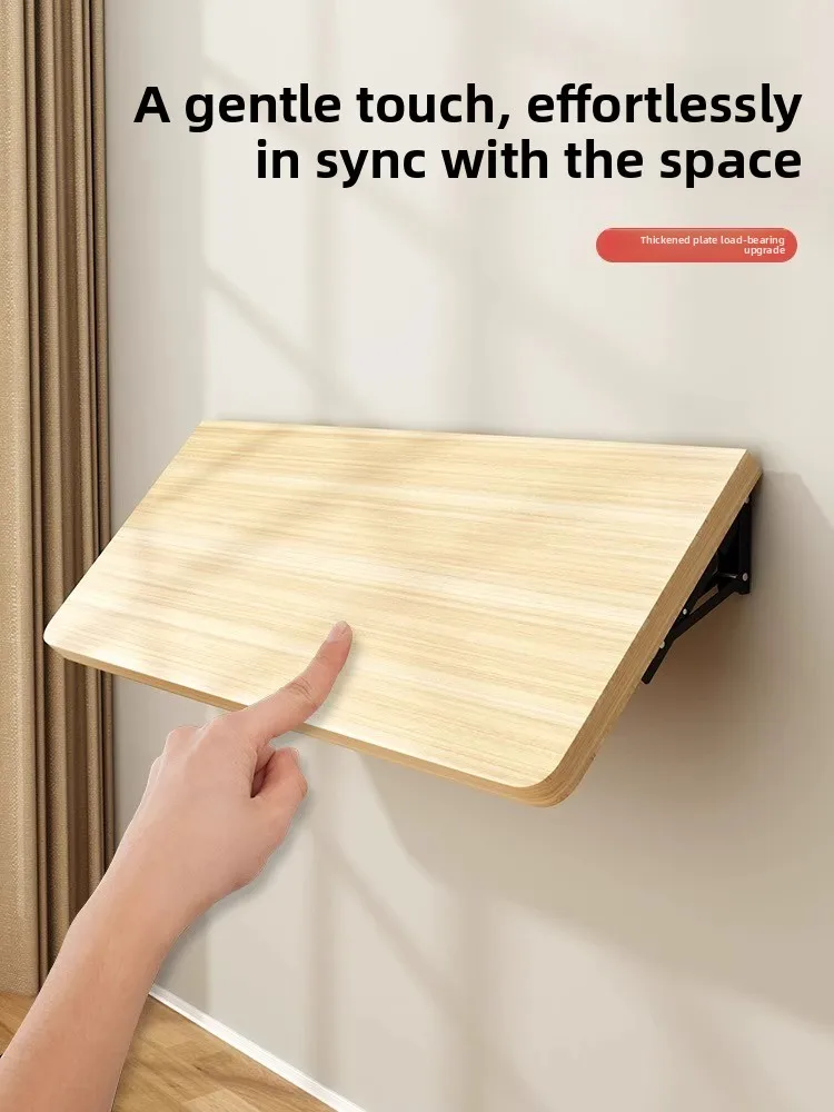 Wall-mounted folding table, no drilling required, kitchen storage rack, wall-mounted bedroom desk, floating bookshelf.