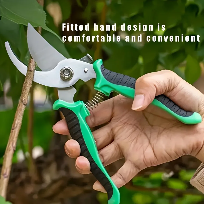 Stainless steel with lock, gardening pruning shears, branch shears, stainless steel fruit shears, multi-functional branch shears