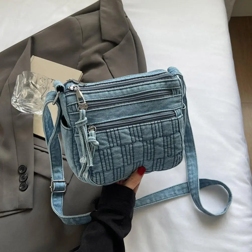 

Small Design Jeans Crossbody Bag Women's New Fashion Vintage Small Square Bag Casual Shoulder Canvas Bag