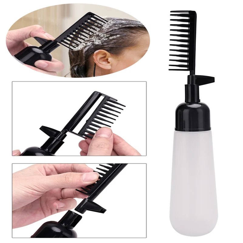 Haar Färben Shampoo Flasche Mit Kamm Salon Färben Kamm Flasche Leere Applikator Flaschen Haar Färbung Pinsel Kamm Styling Werkzeug