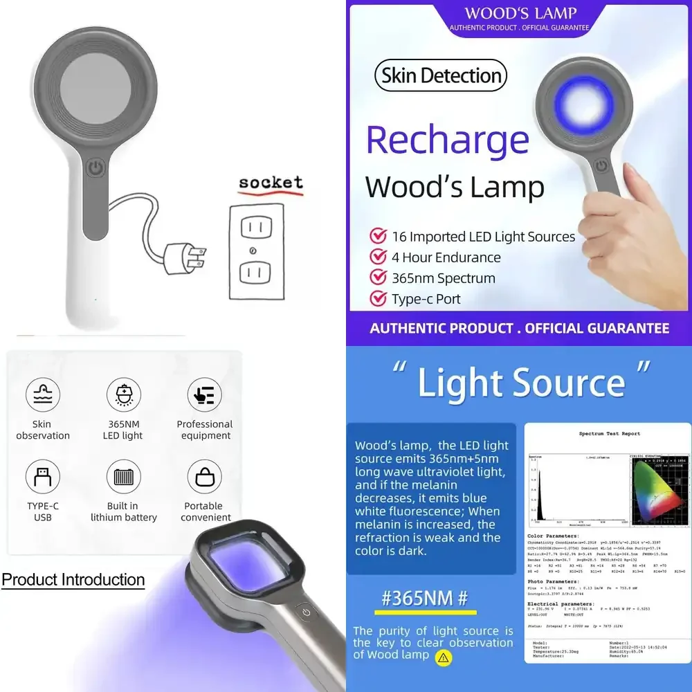 

Wood Lamp Tester for Home Use Portable Rechargeable Detection Device for Cross-border Testing