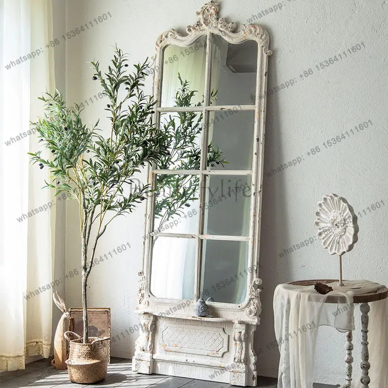 Big Standing Decorative Mirrors Vintage Nordic Princess Luxury Mirrors Full Body Living Room Espejos
