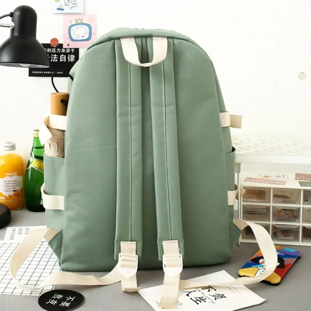 Mochila de nailon de gran capacidad para niños, bolso escolar de lona, estilo coreano