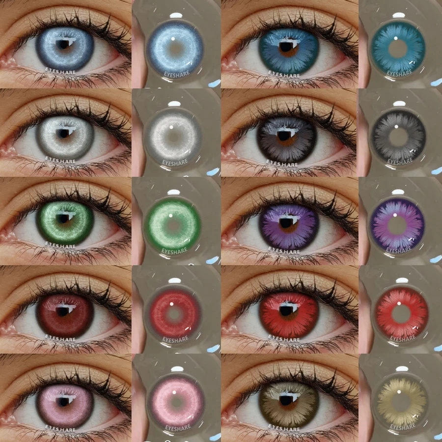 EYESHARE bunte Kontaktlinse für die Augen, farbige Kontaktlinse, Make-up, Schönheit, farbige Schüler, grau, Kontaktmode, blaues Augen-Make-up
