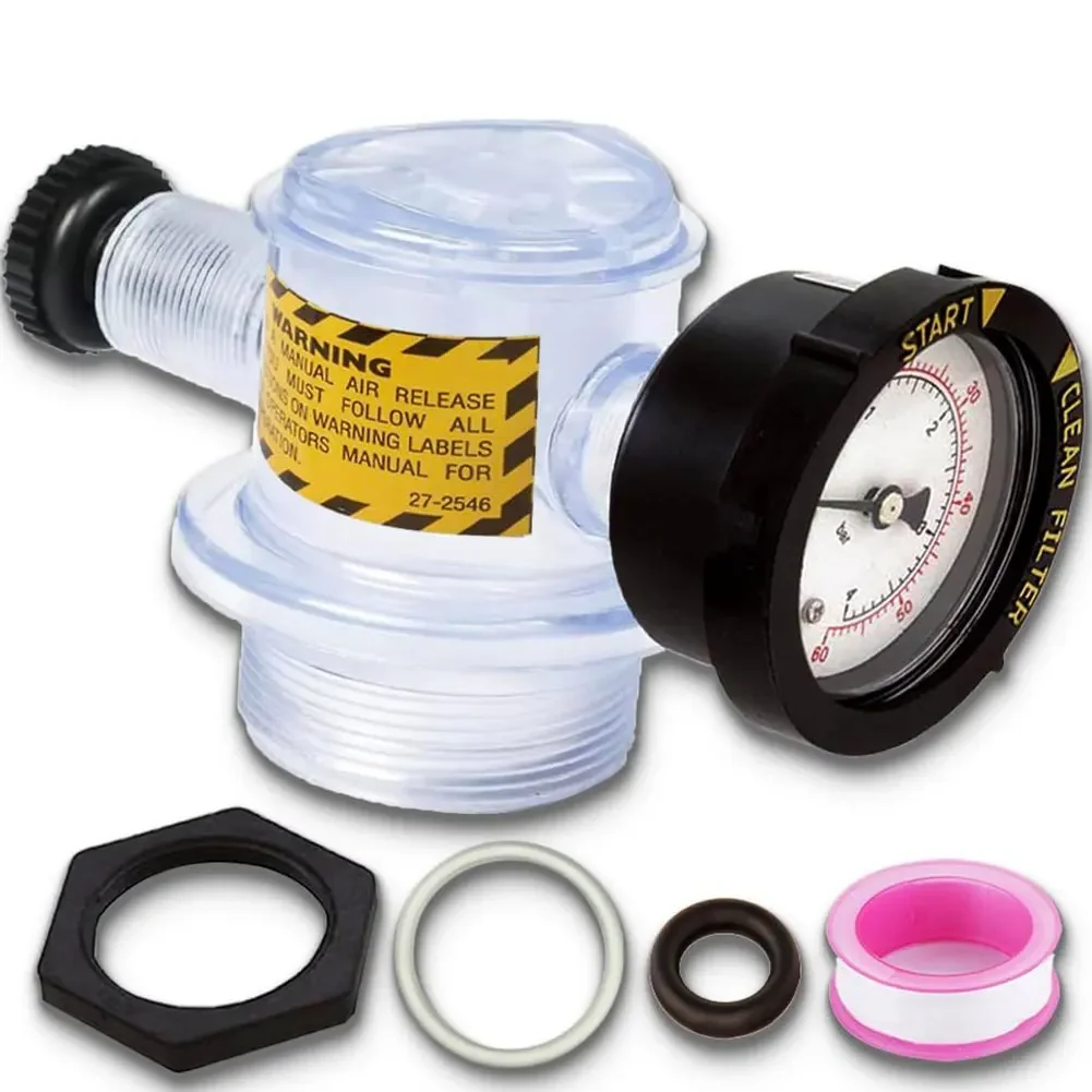 

Replacement Manual Air Vent Assembly for Triton C3 TR100C TR140C Pool Spa Sand Filters with Pressure Gauge and Seal Kit