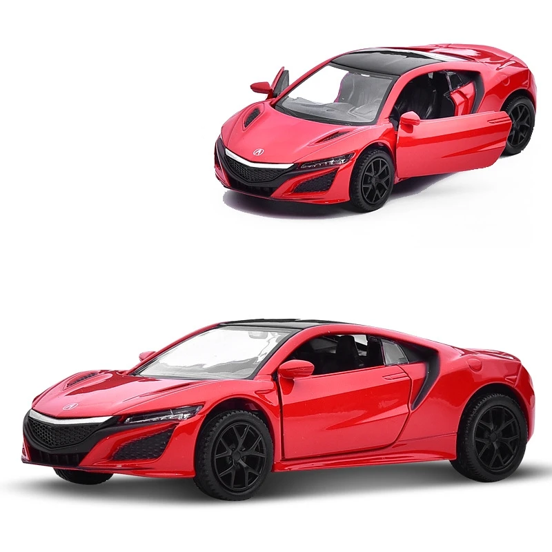 1/36 Honda Acura NSX Toy Car Model For Children RMZ CiTY 3\'\' Super Sport Vehicle Miniature Pull Back Collection Gift for Kid Boy