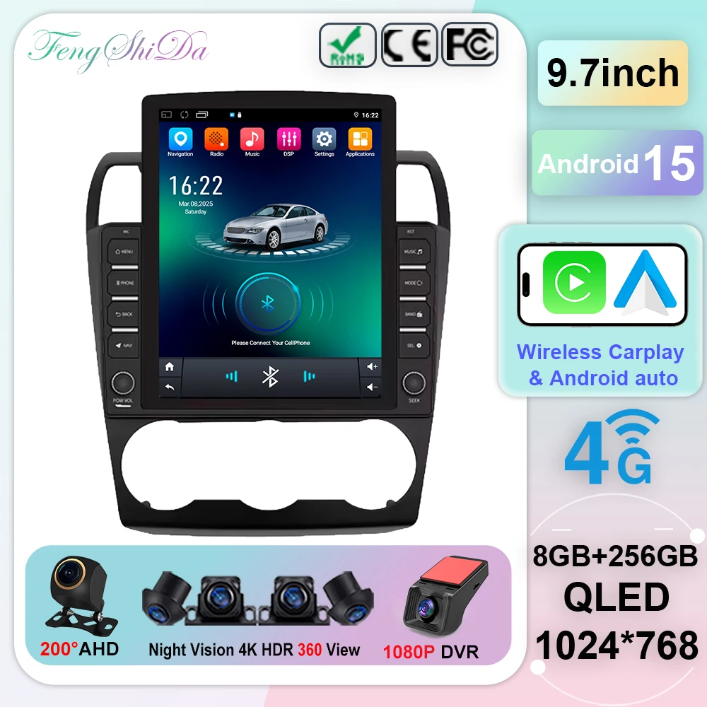 Radio de coche para Subaru Forester XV WRX 2015-2017 navegación GPS Android Auto pantalla estéreo No 2din DVD Wifi BT DSP Carplay 9,7"