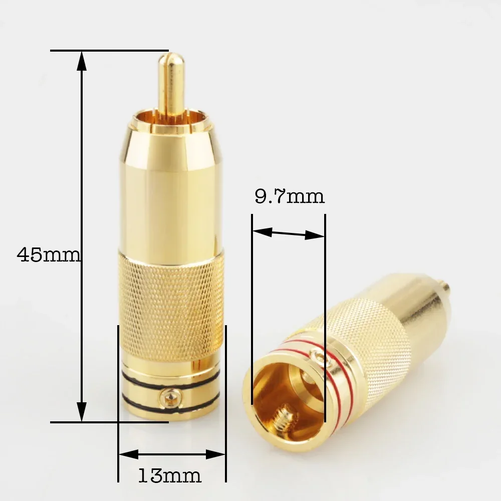 

Новый разъем Audiocrast RCA для пайки, золотой аудио-видео адаптер, кабельный разъем, разъем Phono RCA