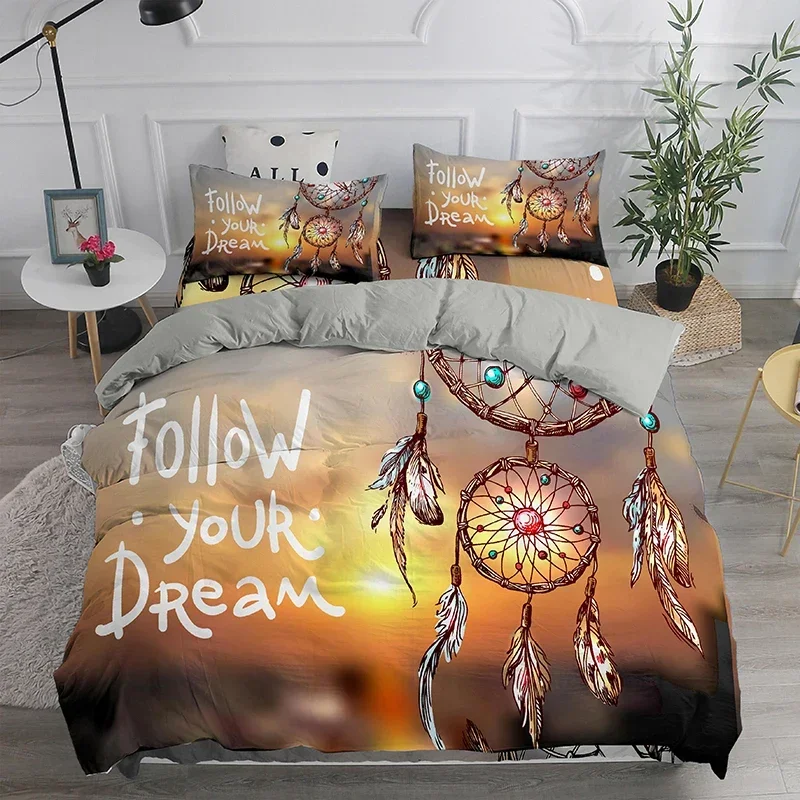 Dream Catcher Bedding Set Elegant Bohemian Duvet Cover Queen 240x220 Ethnic Quilt Cover Single Double King Comforter Bed Cover