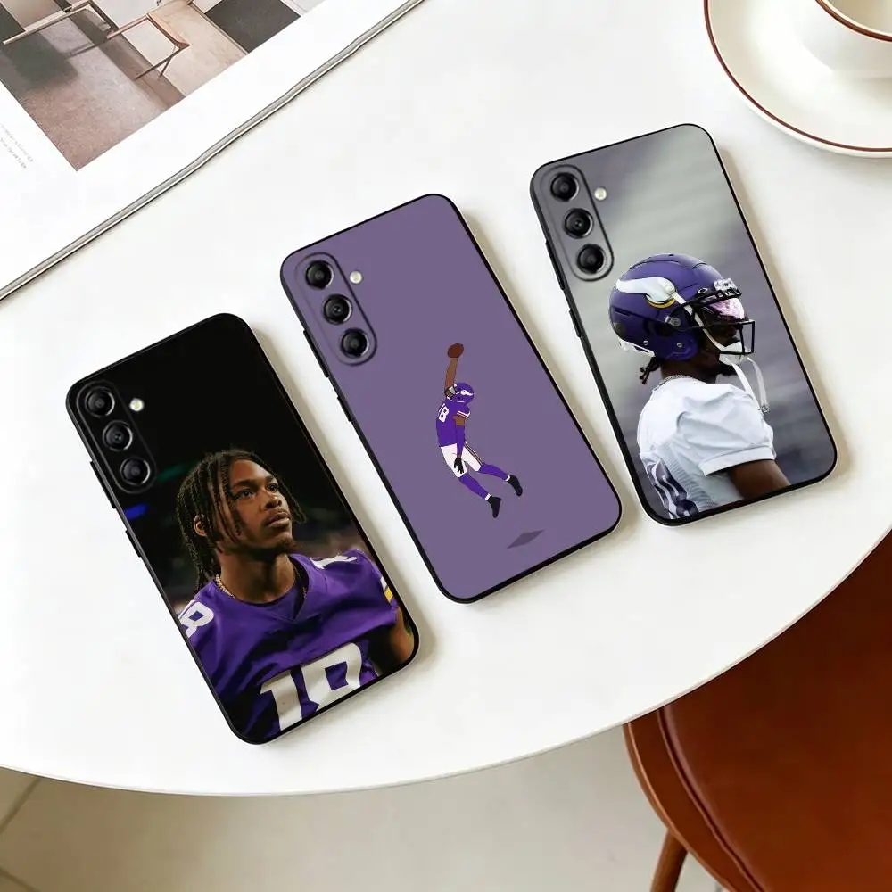 1PC J-Justin Jefferson  Phone Case For Samsung Galaxy A73,A72,A71,A70,A53,A52,A51,Soft Silicone Black Cover
