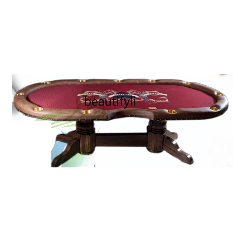 Texas Hold'em Table Surface Two-purpose Chess and Card Table Conference Table