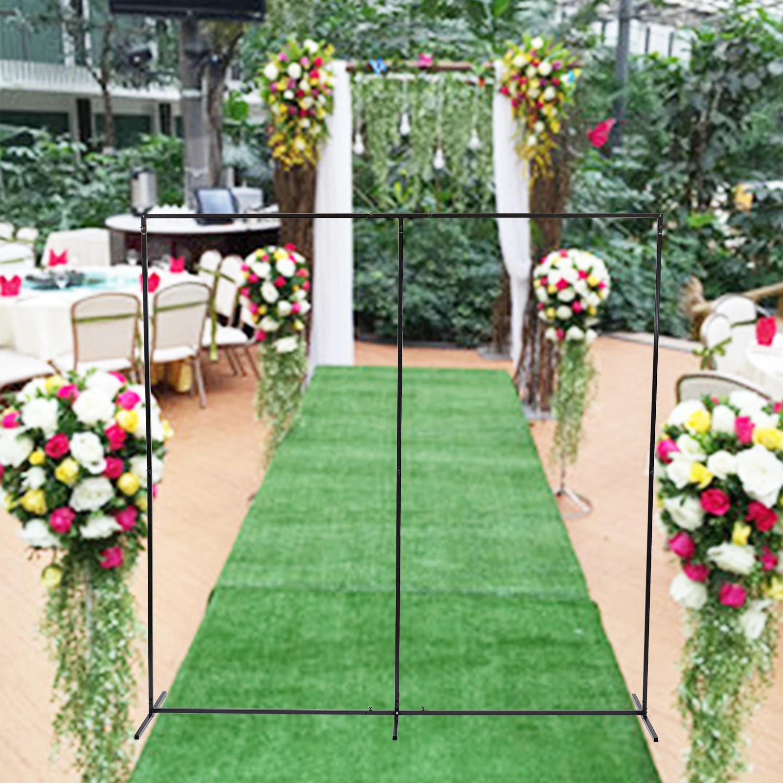 

2.3*2.3m Floral Flower Display Stand Arched Door Rack Background Stand Wall Wed Wedding Arch Frame Backdrop Stand