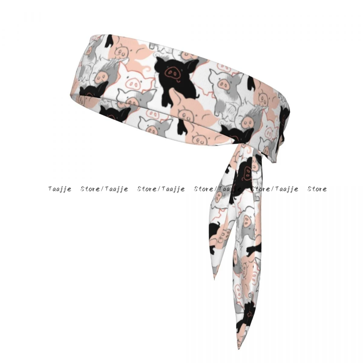 

Tie Headbands Funny Pigs Sports Head Band Athletic Sweatband Bandana Sweat Wicking