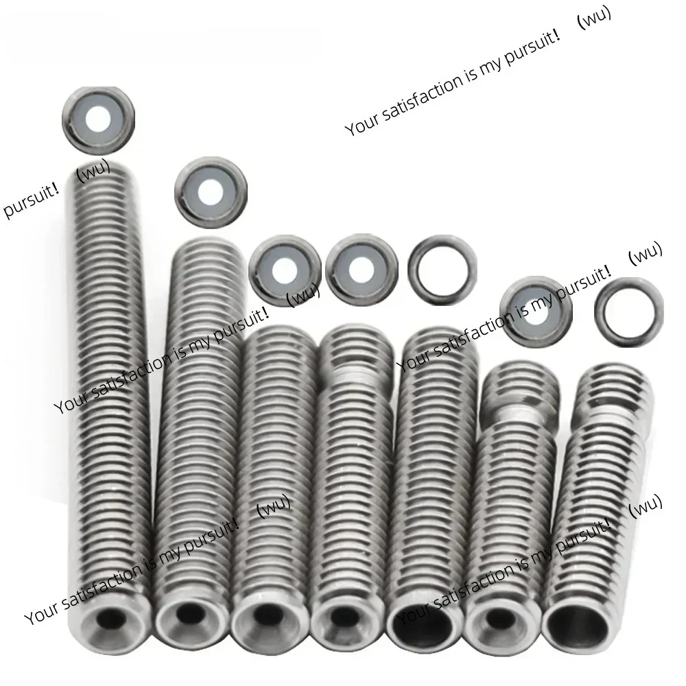 5 Stainless All Metal Steel Throat Pipe Length M6 26/30/40 mm, Threaded for MK8 MK9 1.75 mm Supplies 3D Printer PTFE Pipe