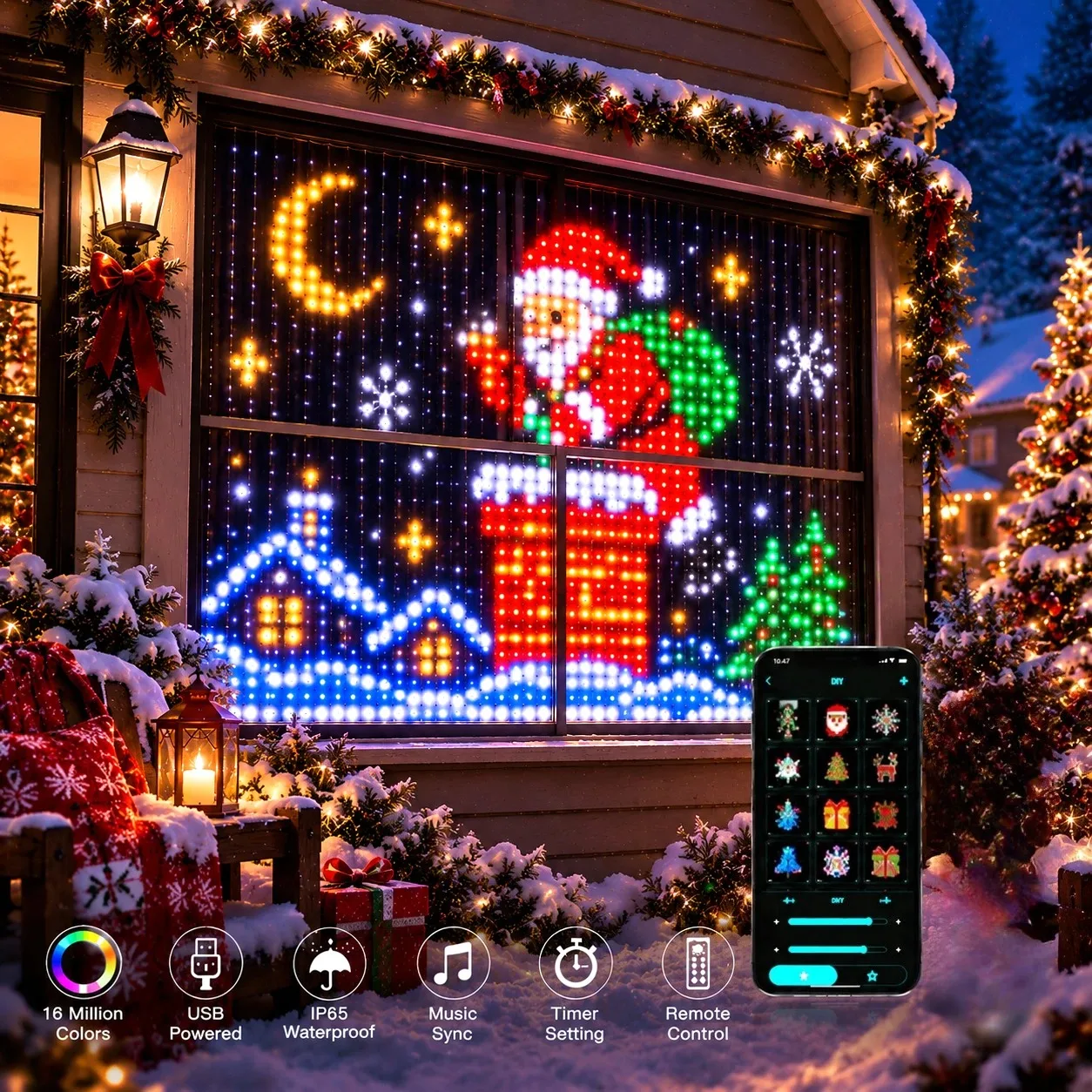 led-icicle-curtain-lights-solar-waterproof-multicolor-yard-eaves-festival-hanging-christmas-outdoor-indoor-decoration
