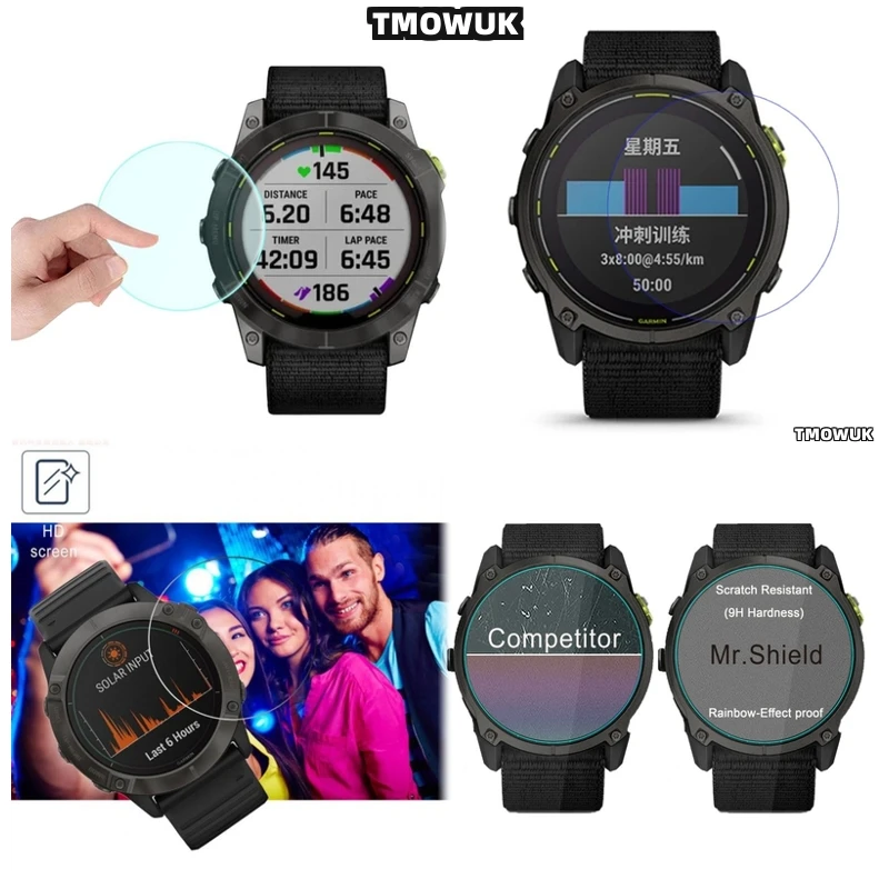 

​​For Garmin Enduro 2 3 Enduro2 Enduro3 Screen Guard Tempered Glass - Ultimate Anti-Scratch Protection 9H Film​