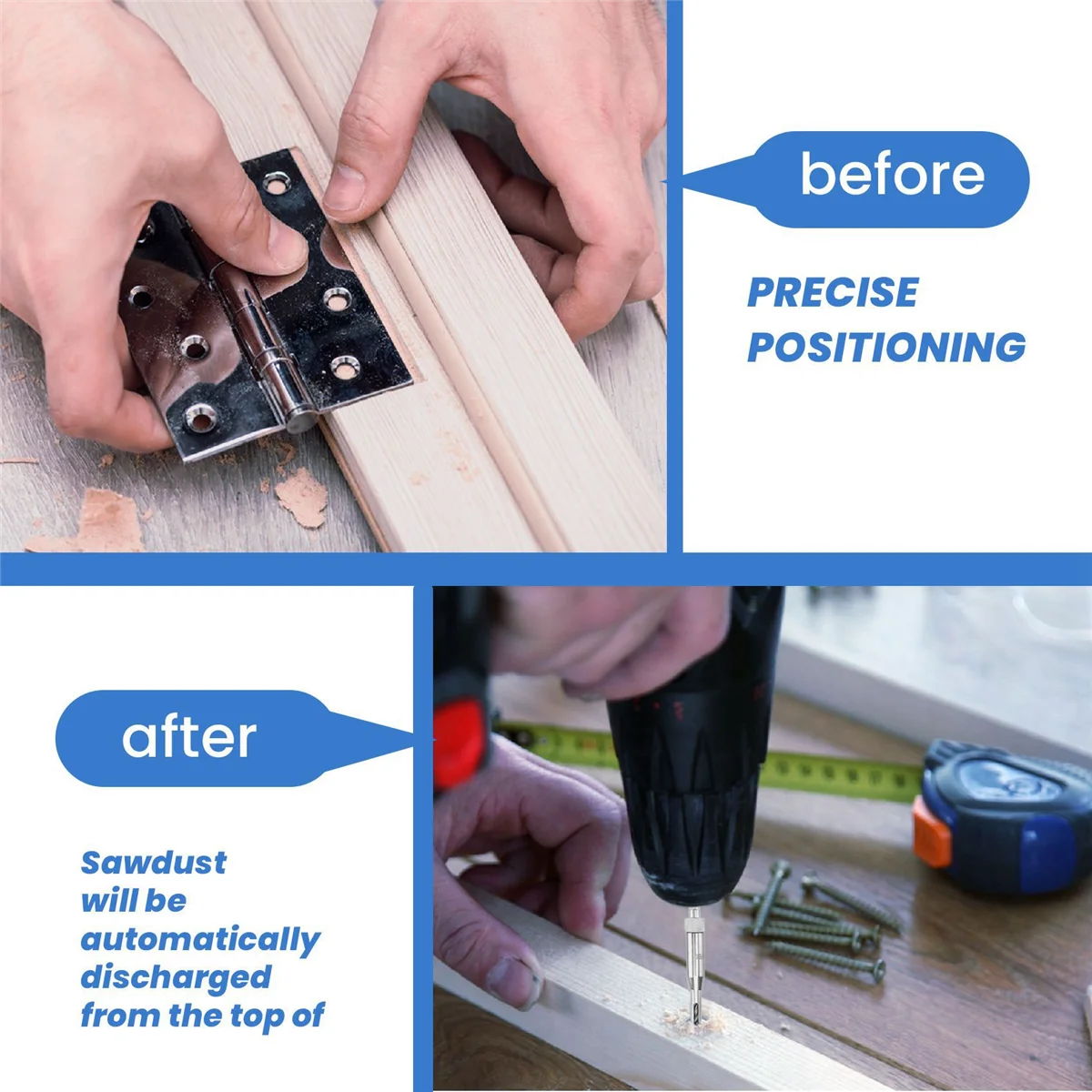 Набор центральных сверл, 5 шт., набор самоцентрирующихся шарниров, набор коронковых сверл для деревообработки, сверла для дверей, окон