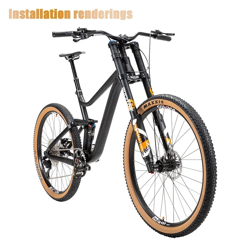 BUCKLOS 29" Fahrrad-Luftfedergabel 180 mm Travel Boost MTB Downhill-Fahrrad Invertierte Gabeln Steckachse Elektrofahrradzubehör – Detail 8