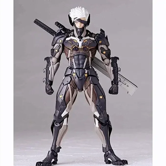 Kaiyodo The Ocedo Yamaguchi 140 Ex Metal Gear Action Figure Mgs Raiden Metal Gear Rising Rising Thunder Hand Gift Doll  Toy