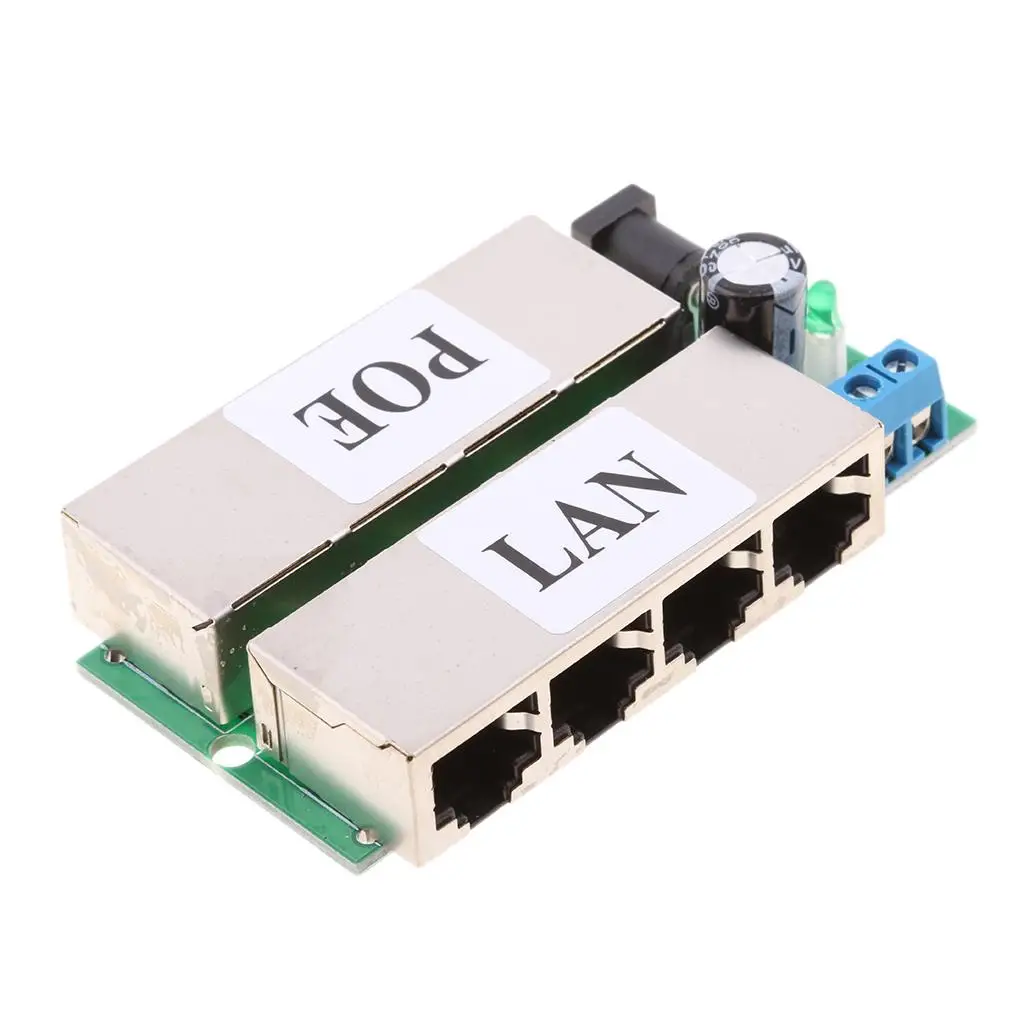 4 port modul catu pasif injektor POE Splitter Combiner untuk Ethernet