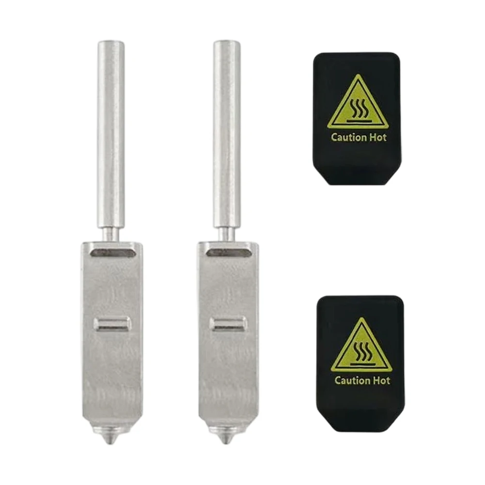 Hardened Steel Nozzle Kit for Anycubic For Kobra S1 Max 2pcs with 0.25mm 0.4mm 0.6mm 0.8mm Sizes for Enhanced Detail