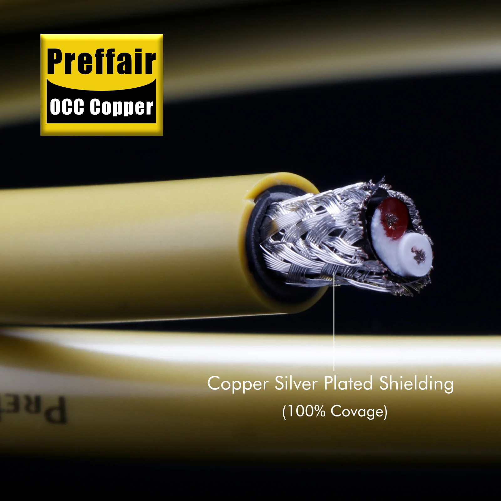 

Preffair OCC Copper 2core Audio Loose Wire 18AWG DIY Schuko Audio AC Power Cable Bulk Cable Copper Silver Plated Shielding