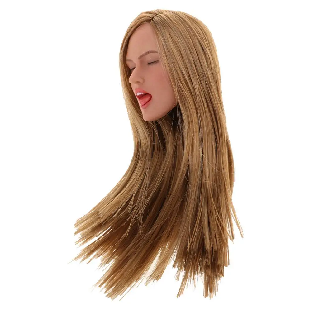 

1 6 Scale Female Head Sculpt Realistic Action Figure Head Model Doll Accessory for