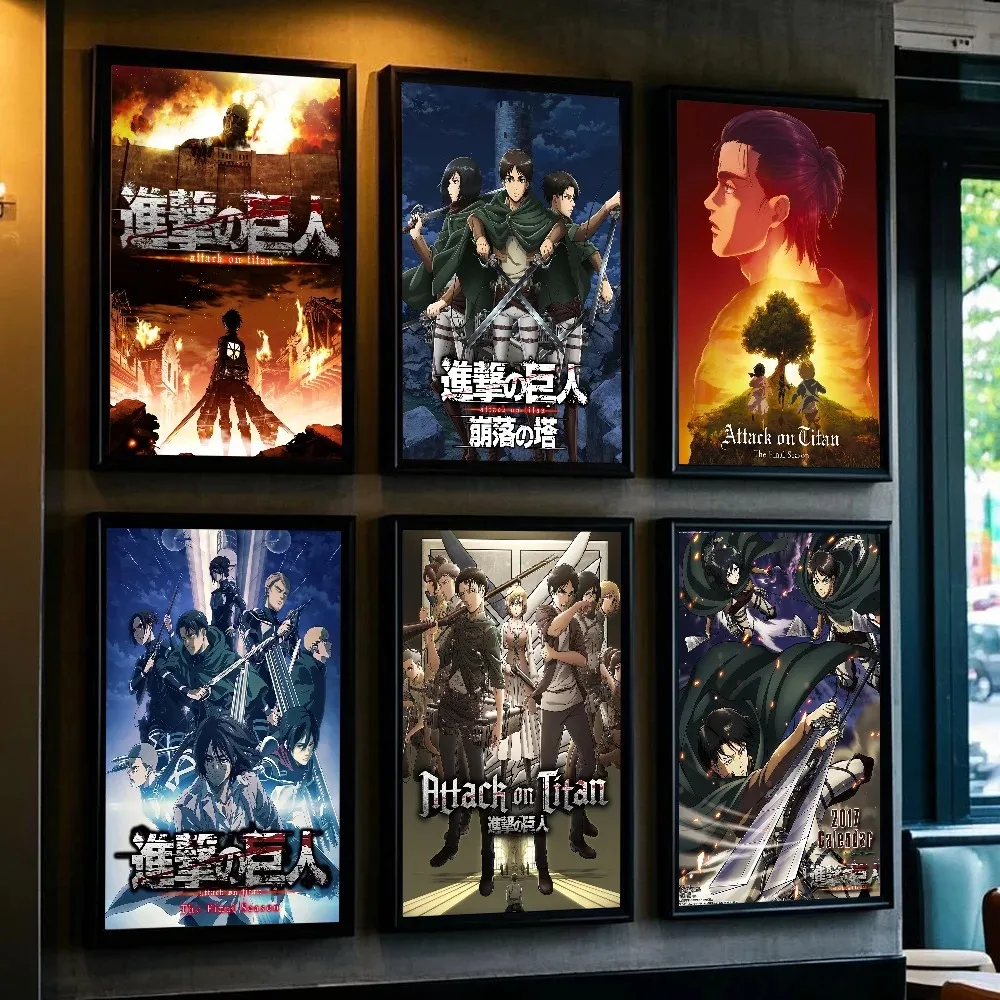 Póster artístico de ataque a los Titanes, pintura en lienzo para pared, hogar, sala de estar, dormitorio, Bar, decoración estética