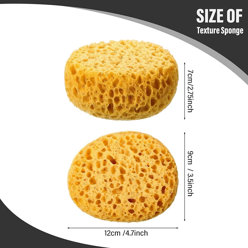 4Pcs Texture Sponge Drywall Texture Sponge Texture Patch Sponge For Texture Repair DIY Painting Ceiling (12 X 9 X 7Cm)